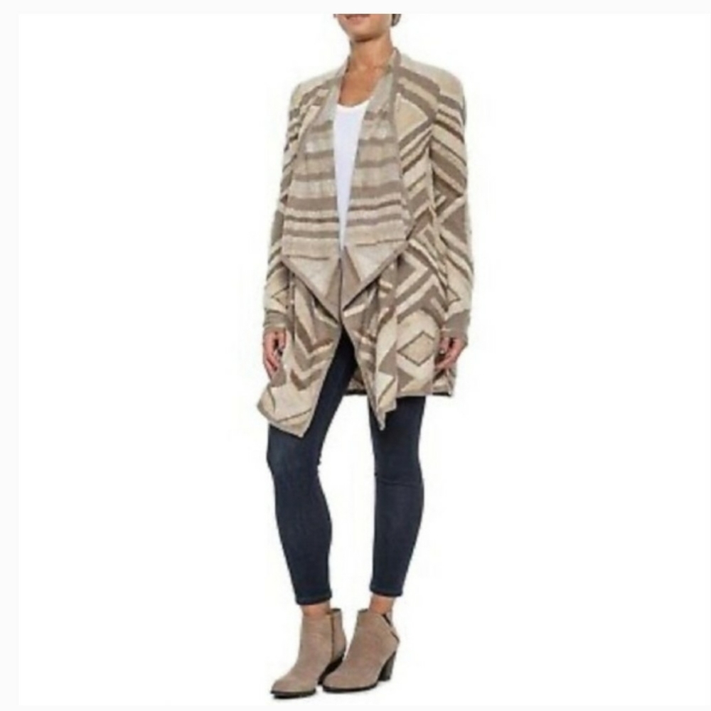 Lucky Brand Aztec Tribal Print Drape Cardigan